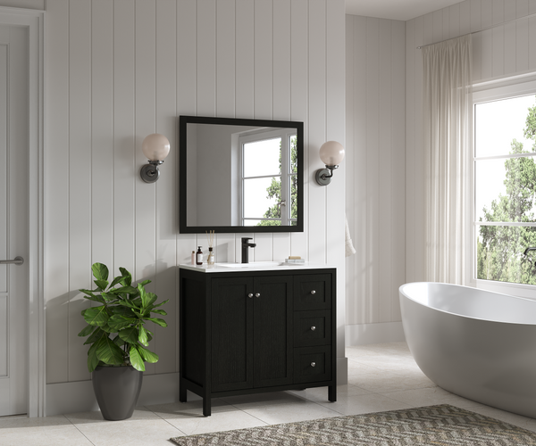 35.5" Modern Bathroom Vanity with Basin, photo 2 of 10
