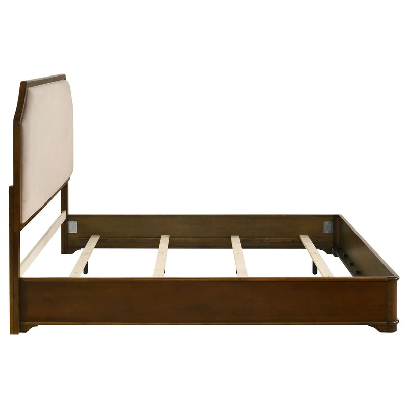 Garland 58-inch Eastern King Panel Bed Cream Brown Cherry by Unique Piece Furniture