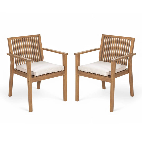 Patio Dining Chair, Comfortable Waterproof Seating (Set of 2)