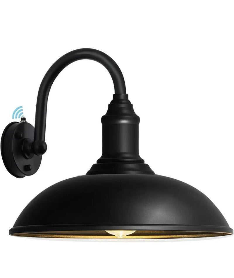 DENGNBJ Large 18" Outdoor Barn Gooseneck Light Dusk to Dawn, Classic Farmhouse Barn Wall Sconce, Gooseneck Lighting for Porch, Garage by Selzalot