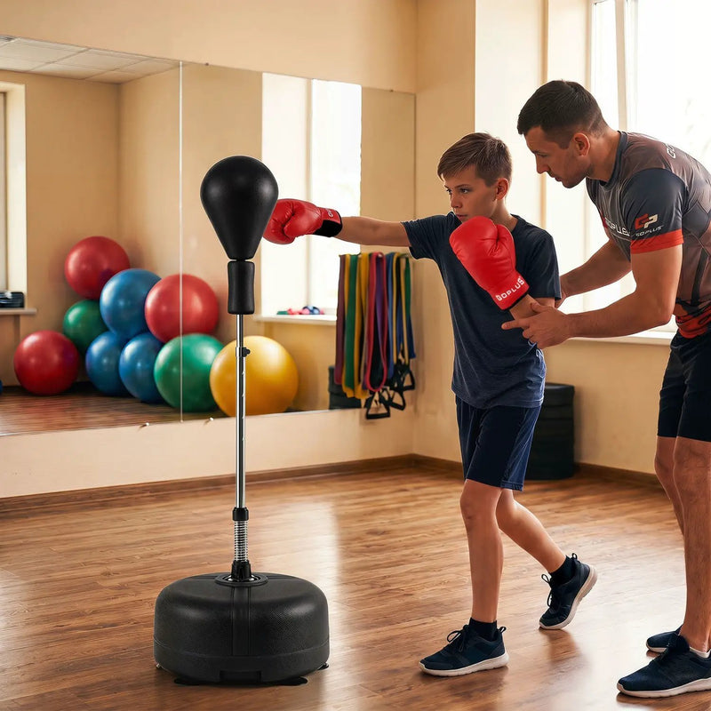 Height Adjustable Punching Bag with Stand for Teens & Adults by DirectDeals