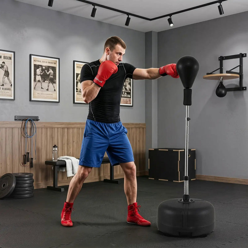 Height Adjustable Punching Bag with Stand for Teens & Adults by DirectDeals