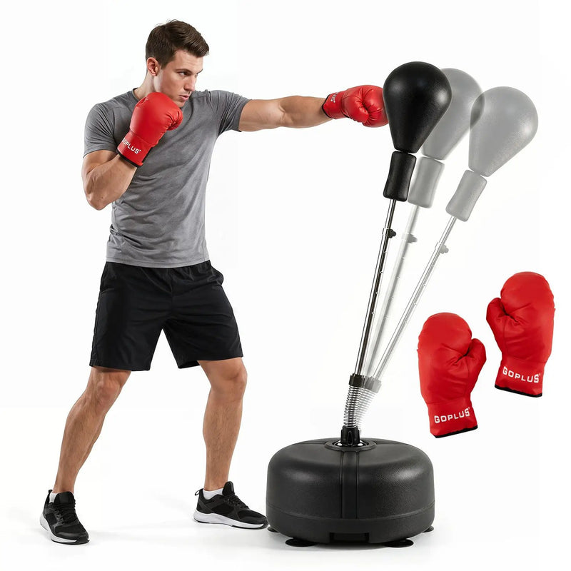Height Adjustable Punching Bag with Stand for Teens & Adults by DirectDeals