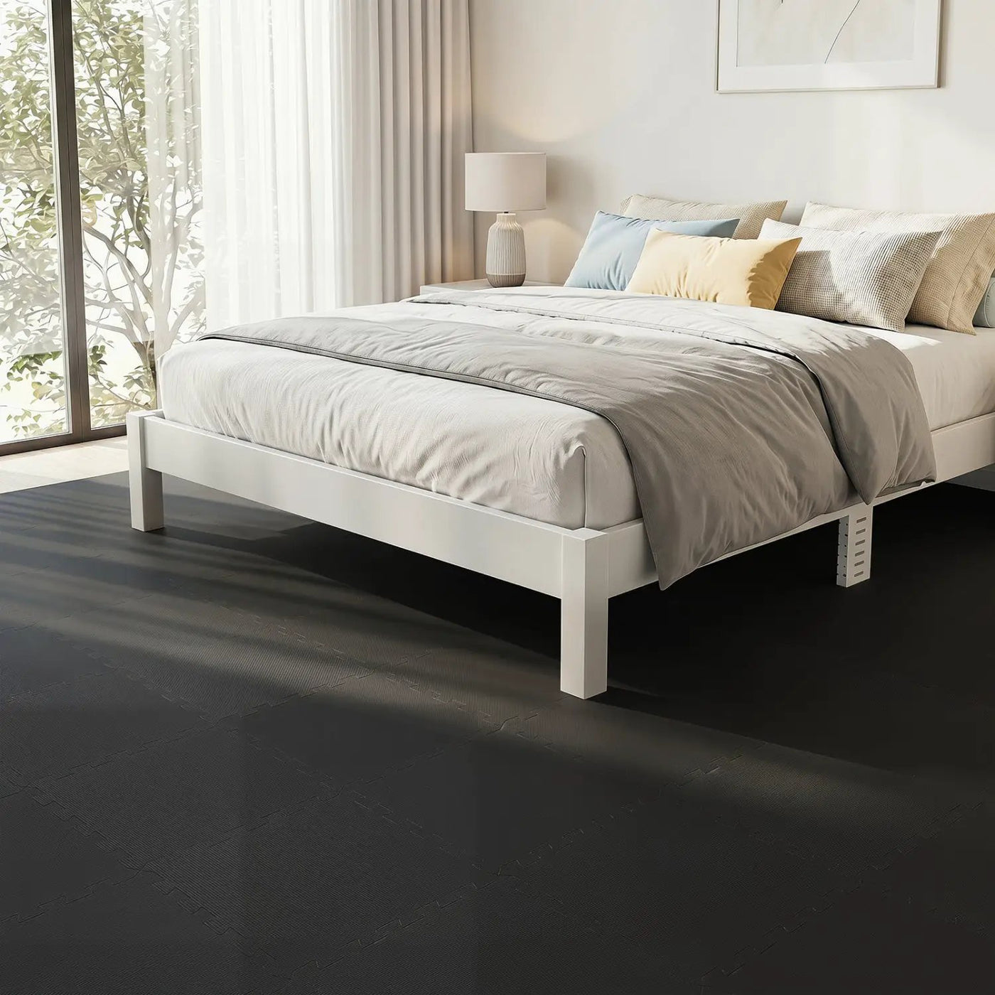 EVA Foam Floor Tiles 54-Pack with Borders and Non-Slip Surface by DirectDeals