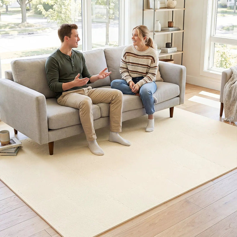EVA Foam Floor Tiles 54-Pack with Borders and Non-Slip Surface by DirectDeals