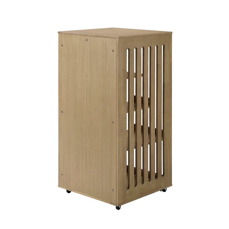 Basia Rubber Wood Cat Cabinet with Wheels by HouseOfZazla