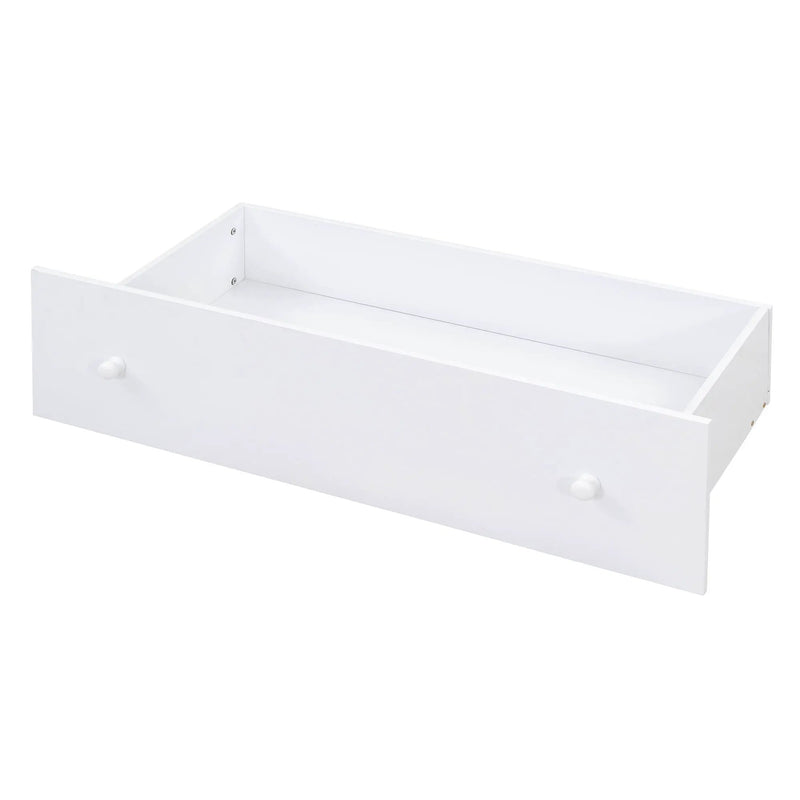 Loft Platform Bed With 7 Drawers And Full Guardrails, Modern L Shaped Space Savin by HouseOfZazla