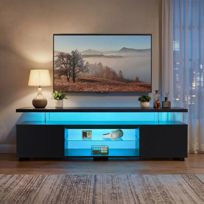 TV Stant With LED And Large Side Cabinet by Unique Piece Furniture