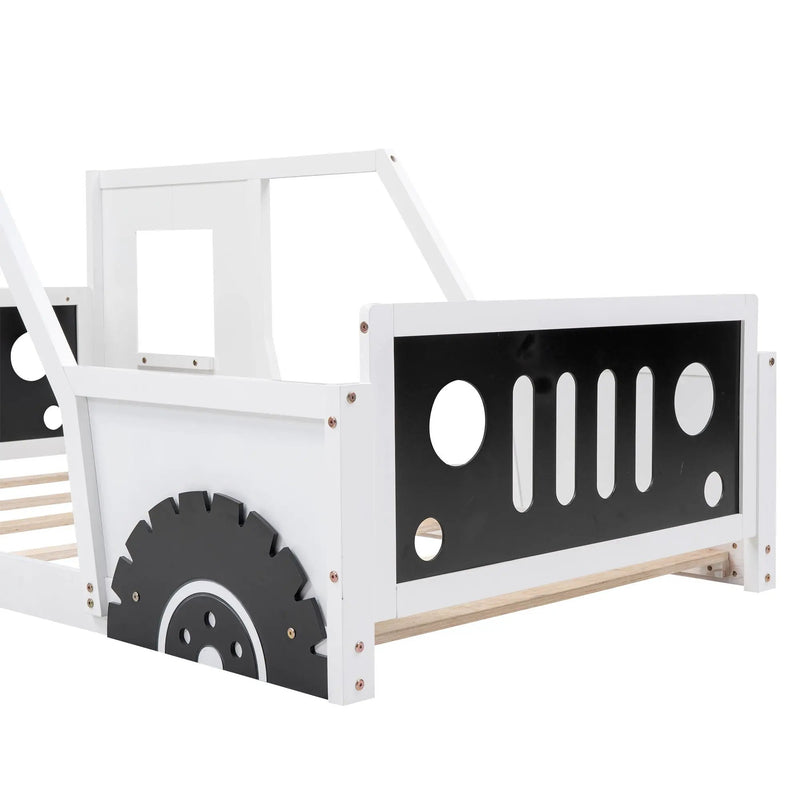 Classic Car Shaped Platform Bed With Wheels