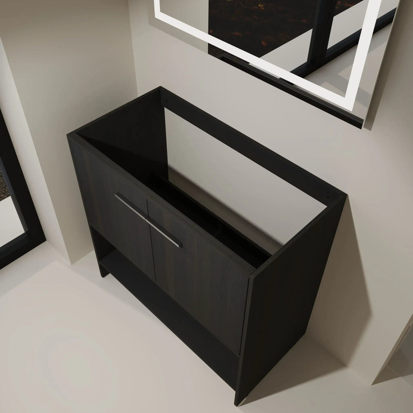 Modern Freestanding Bathroom Vanity With 2 Doors by HouseOfZazla