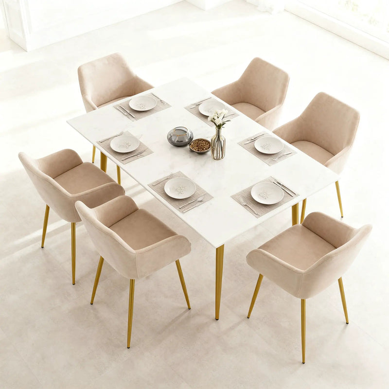 Dining Chair Set For Dining Rooms (Set of 2) - Beige by HouseOfZazla