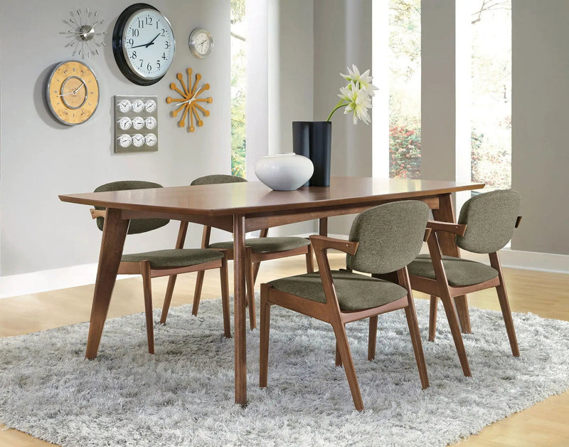 Malone 5-piece Rectangular Dining Table Set Dark Walnut by Unique Piece Furniture