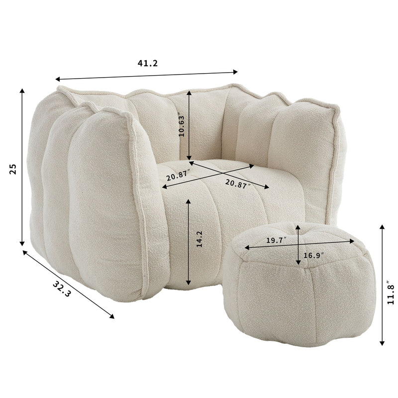 Soft Bean Bag Chair With High Resilient Foam by HouseOfZazla