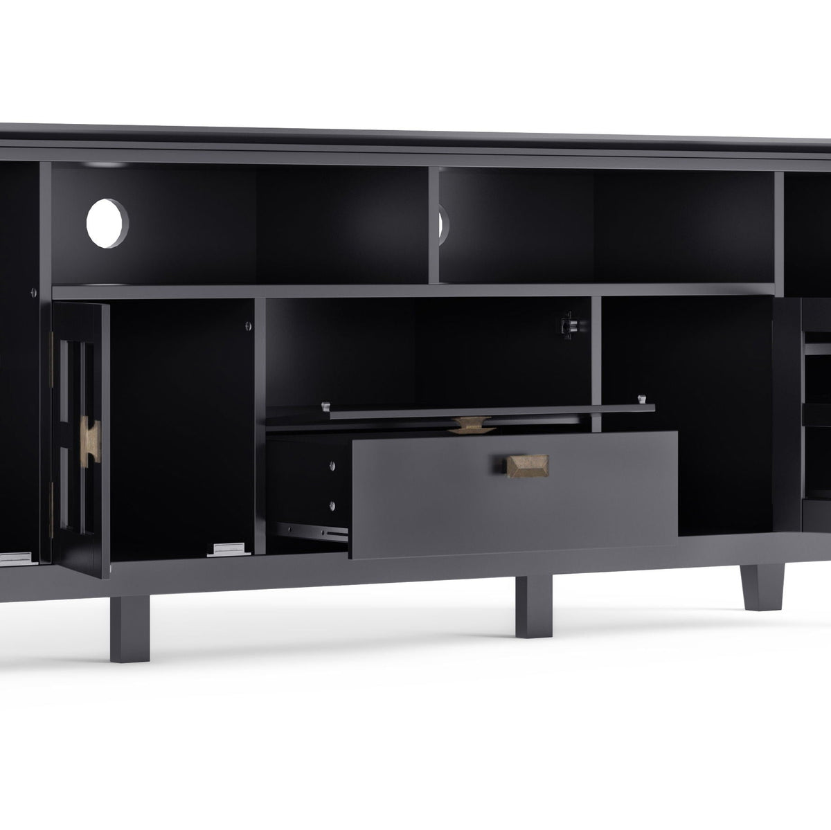 Artisan TV Media Stand with Flip-Down Drawer Storage - Multiple Colors, photo 18 of 40