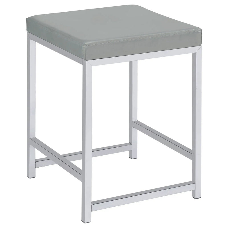 Umbridge Upholstered Square Padded Cushion Vanity Stool by Unique Piece Furniture