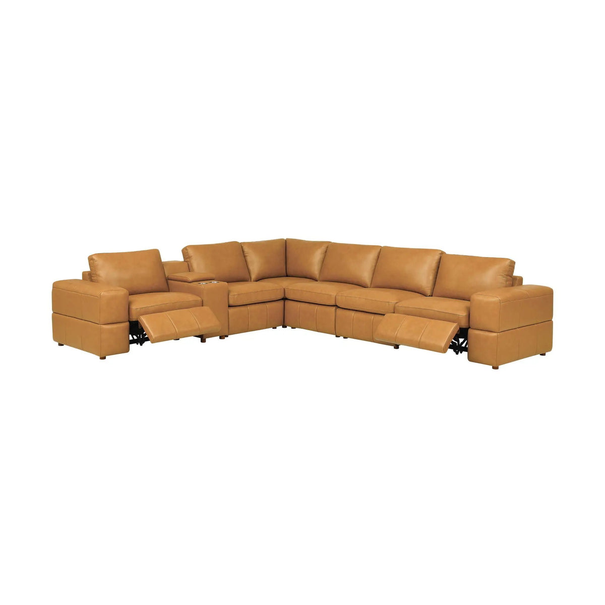 Upholstered Large Arms Sectional With Recliner Seats, photo 6 of 84