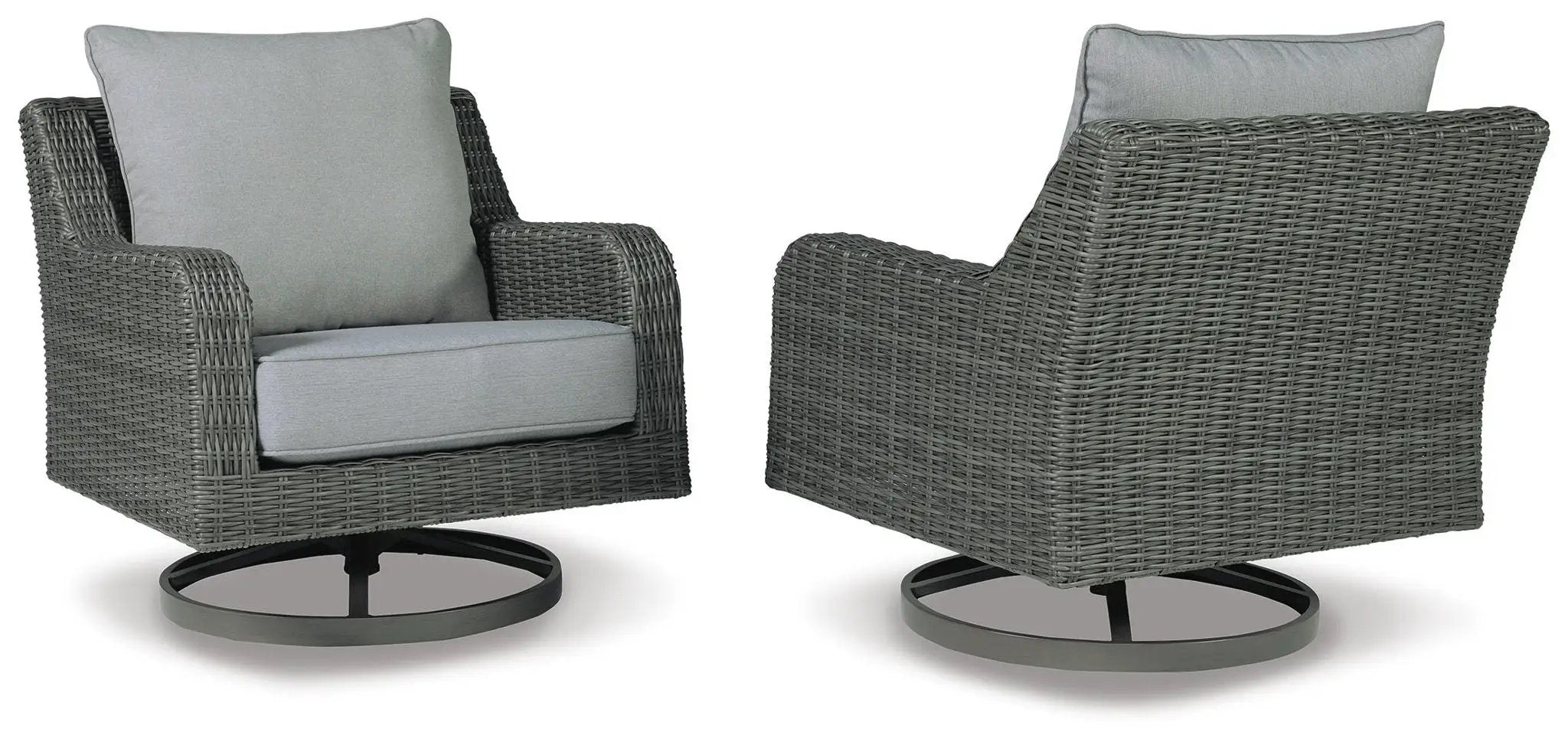 Elite Park - Swivel Lounge w/ Cushion - Gray by Unique Piece Furniture