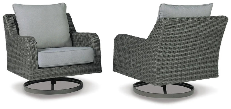 Elite Park - Swivel Lounge w/ Cushion - Gray by Unique Piece Furniture