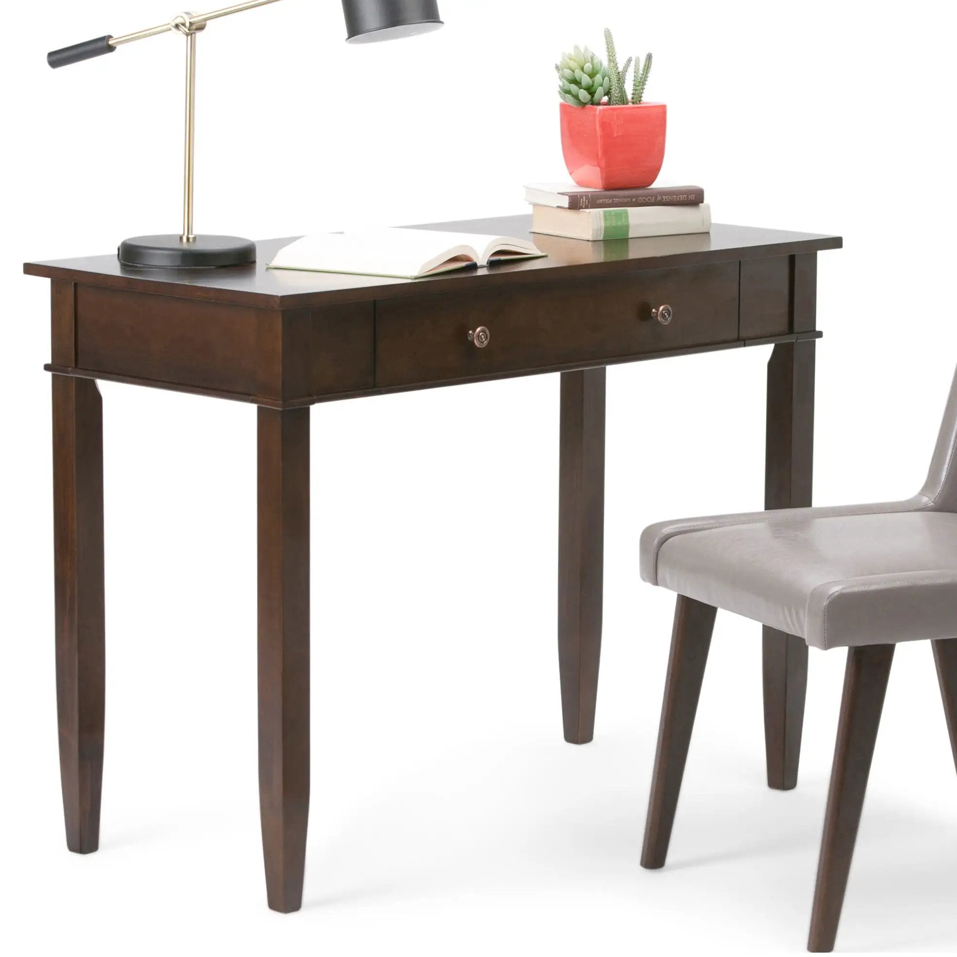 Carlton - Home Office Desk - Dark Tobacco Brown by HouseOfZazla