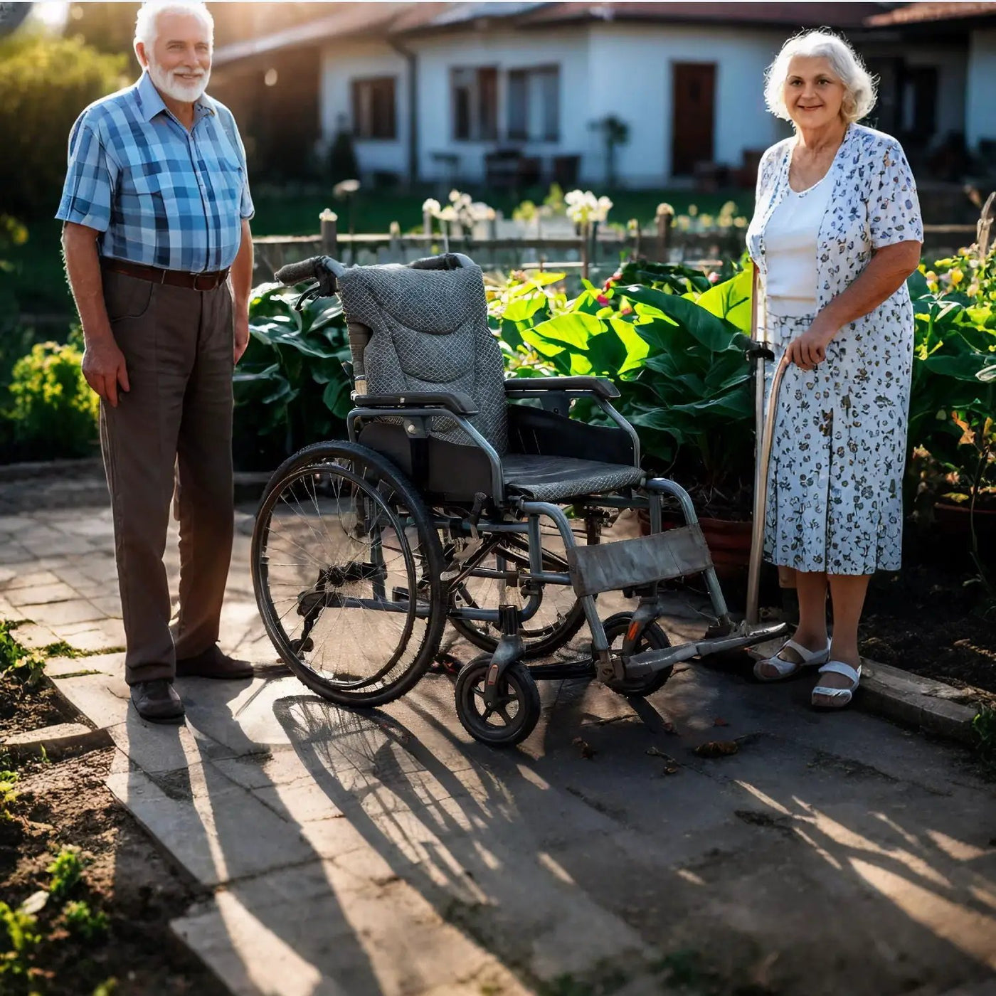 Premium Foldable Transport Wheelchair for Adults by HouseOfZazla