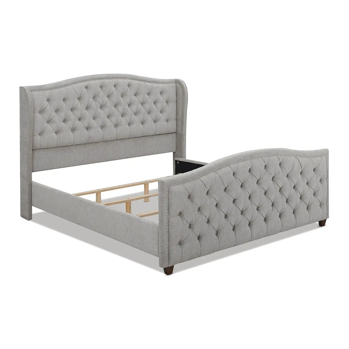 Marcella - Upholstered Shelter Headboard Bed Set by Unique Piece Furniture