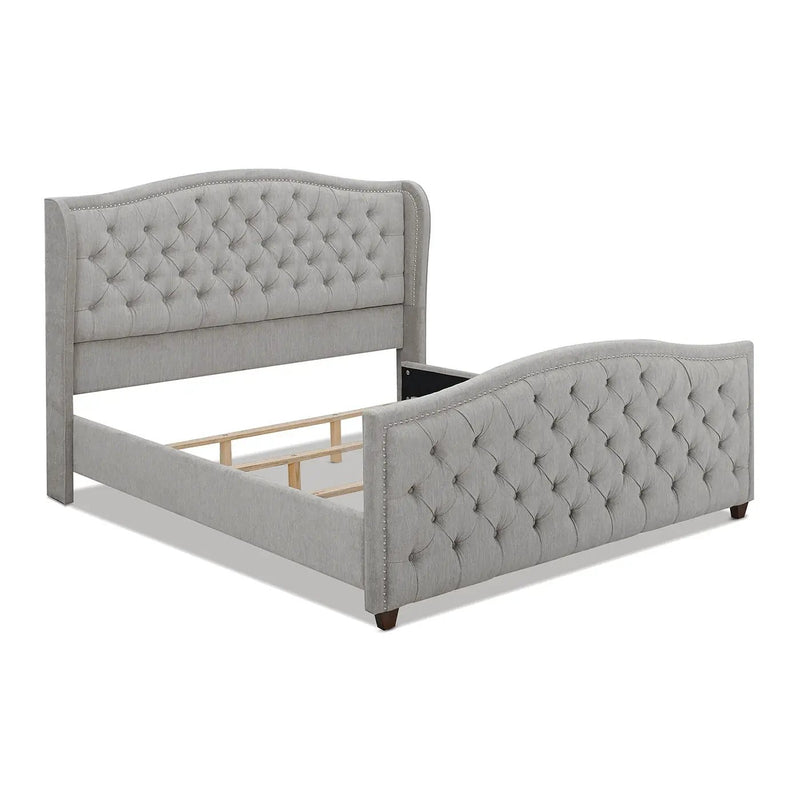 Marcella - Upholstered Shelter Headboard Bed Set by Unique Piece Furniture