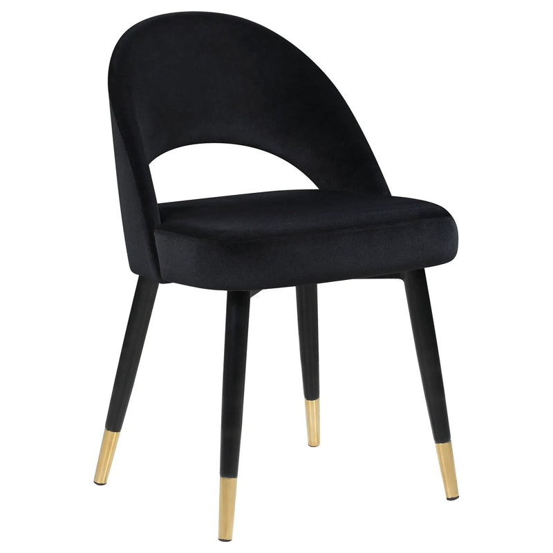 Lindsey Upholstered Dining Side Chair Black (Set of 2) by Unique Piece Furniture