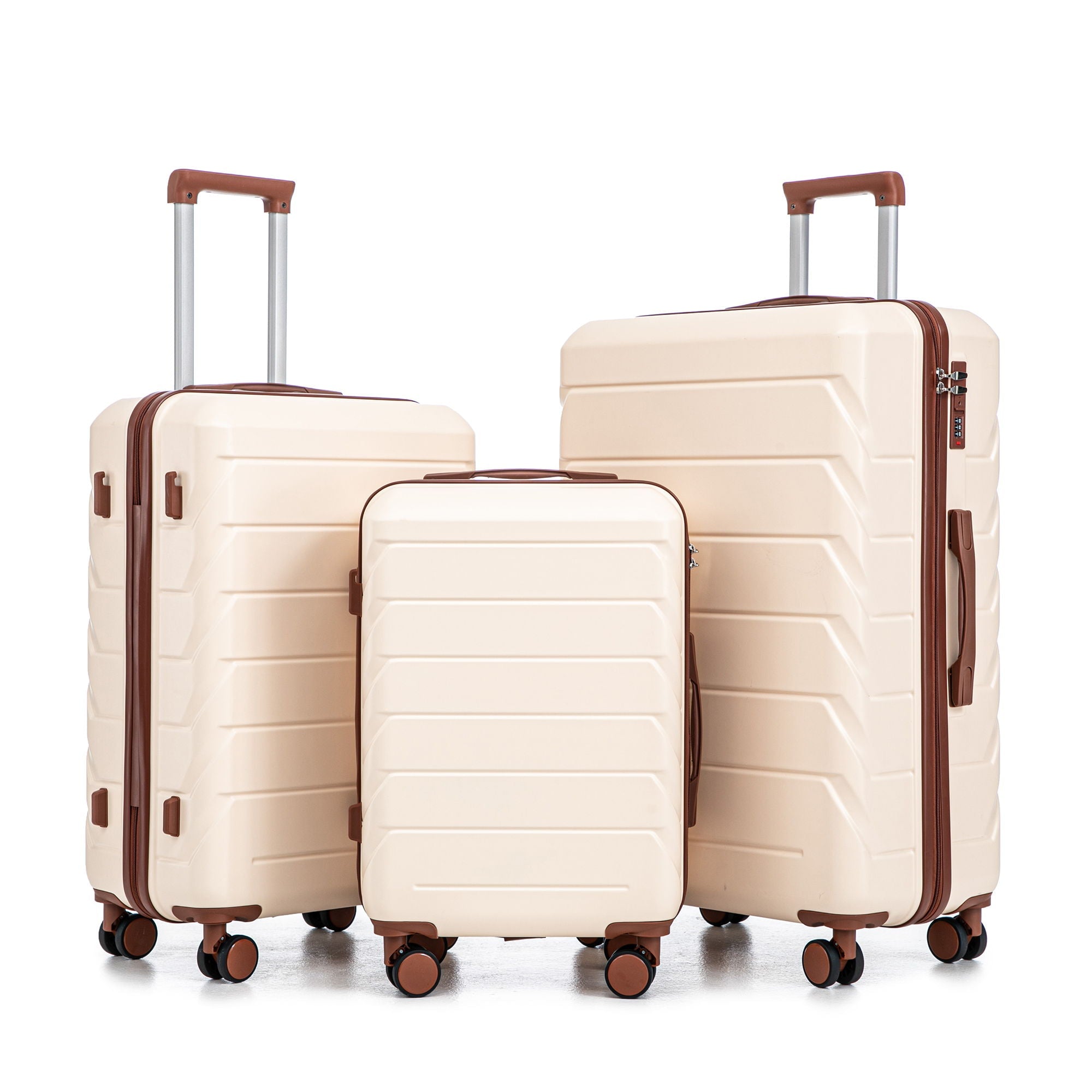 3 Pieces Set 20" / 24" / 28" Spinner Wheel Luggage With Combination Lock by HouseOfZazla