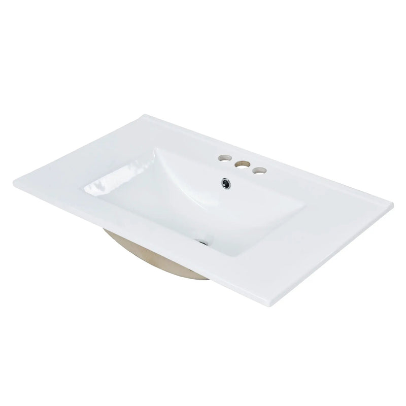 Bathroom Vanity With Top Sink, Modern Bathroom Storage Cabinet With 2 Drawers And A Tip-Out Drawer by HouseOfZazla