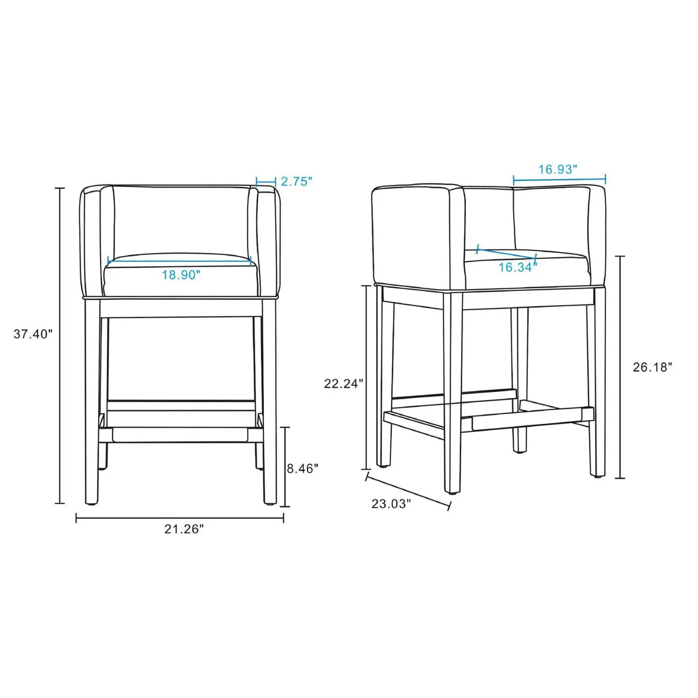 Kingsley - Counter Stool by HouseOfZazla