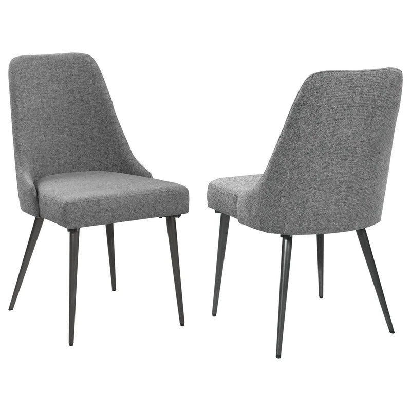 Side Chairs Upholstered With Tapered Legs (Set of 2) - Gray by HouseOfZazla
