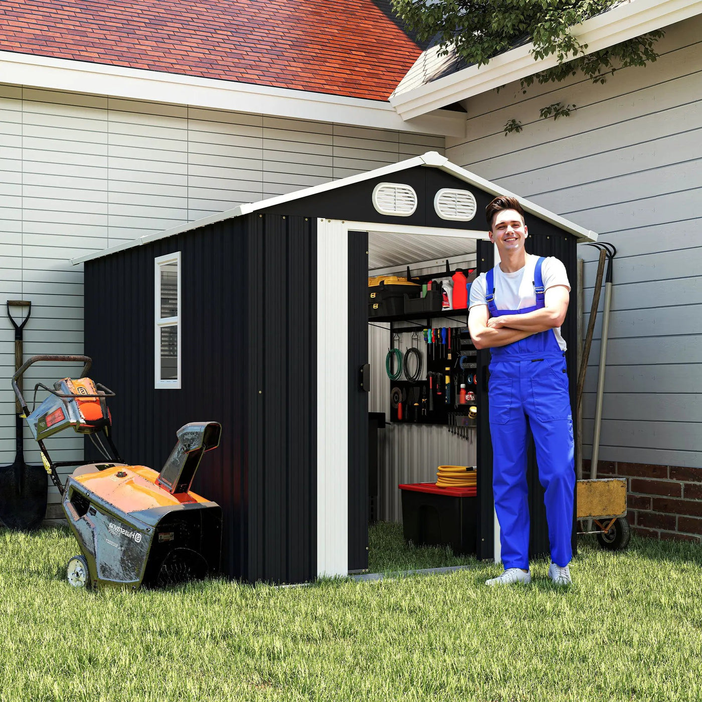 Campcraft 8x6 FT Outdoor Metal Storage Shed by HouseOfZazla
