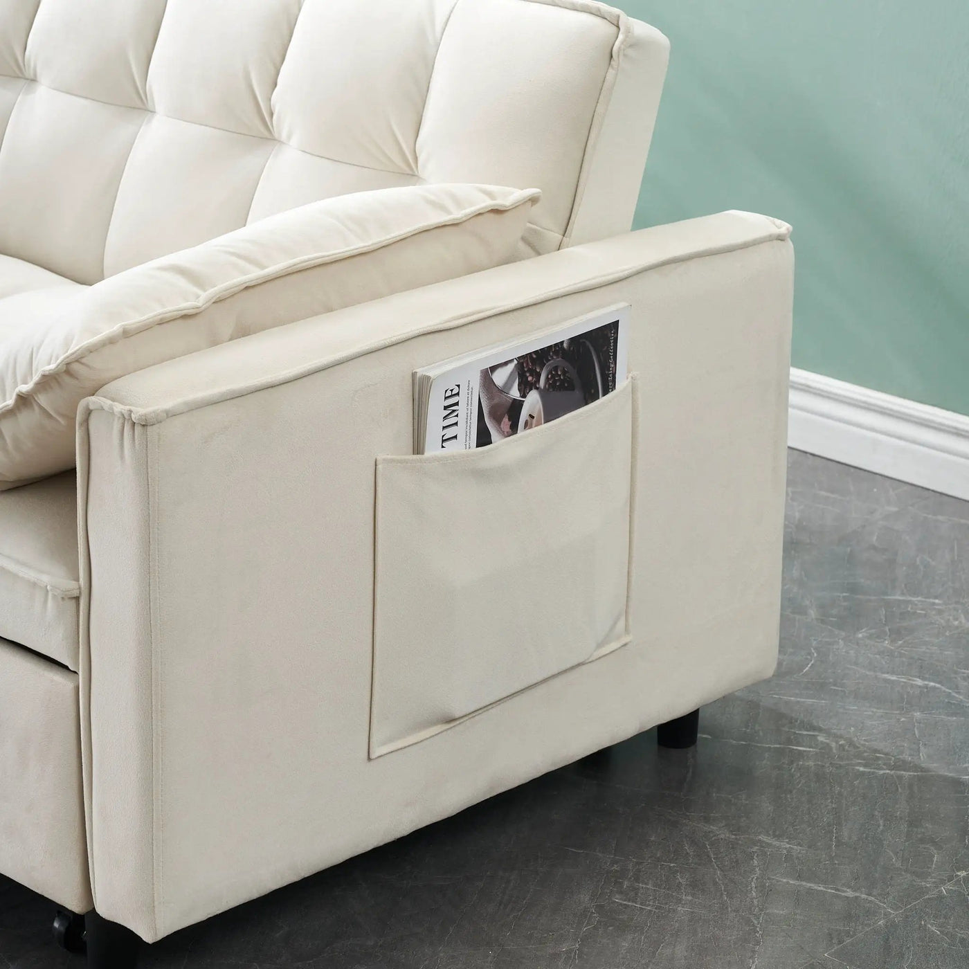 Sofa Bed With Pockets, 3 In 1 Convertible For Living Room by HouseOfZazla
