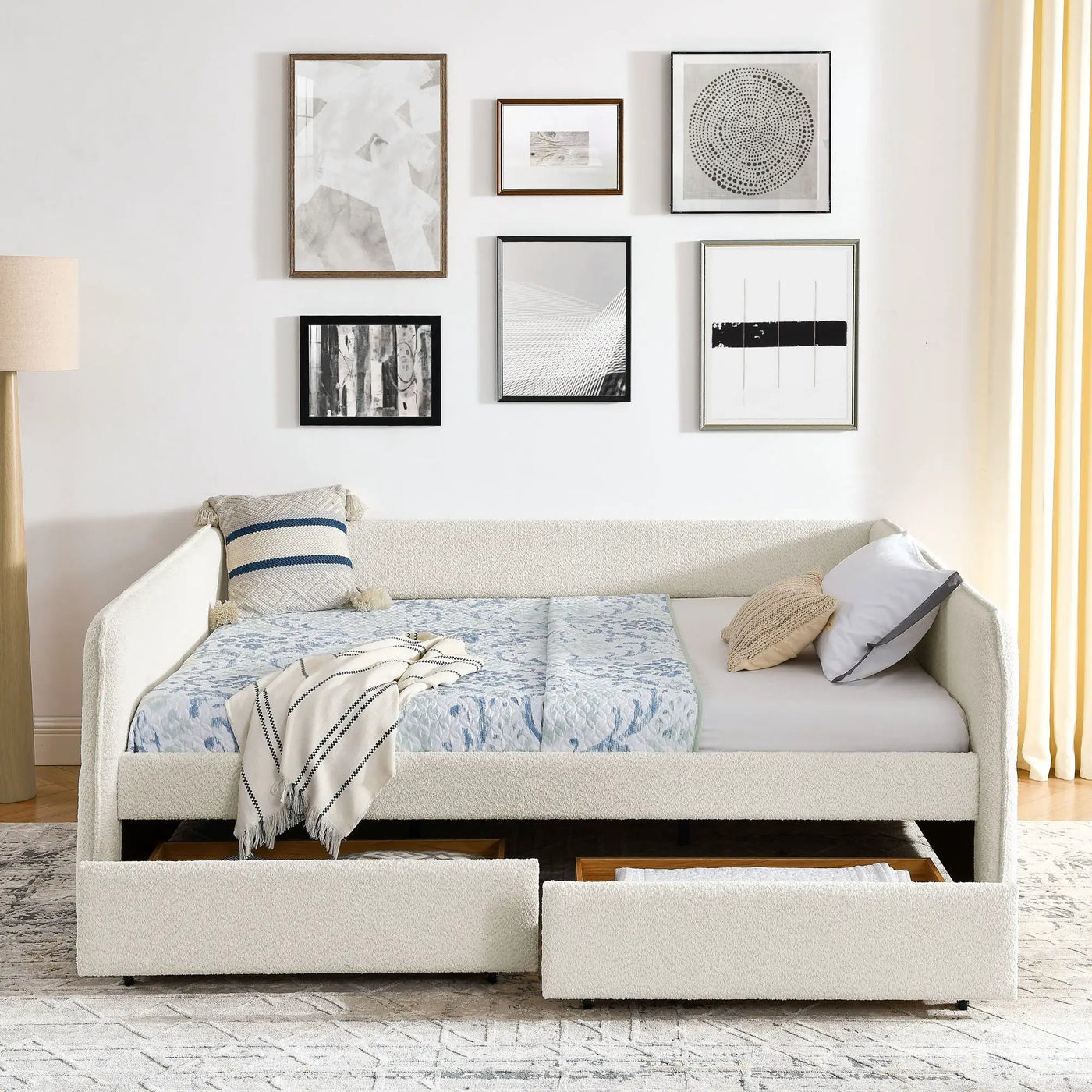 Upholstered Daybed & 2 Drawers by Unique Piece Furniture