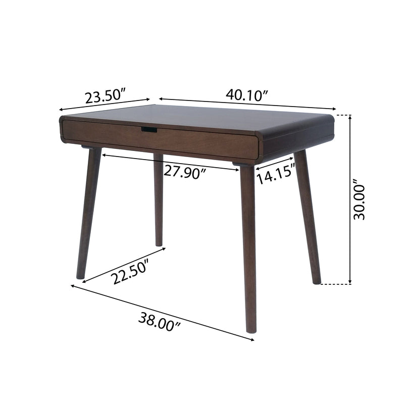 Writing Desk with Large Drawers, Computer Table for Home Office Workspace or Entryway by HouseOfZazla
