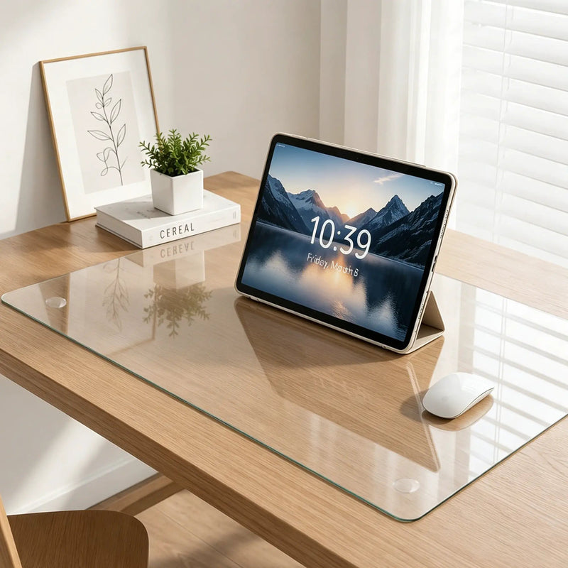 Clear Tempered Glass Table Mat - 20X32 Inch by HouseOfZazla