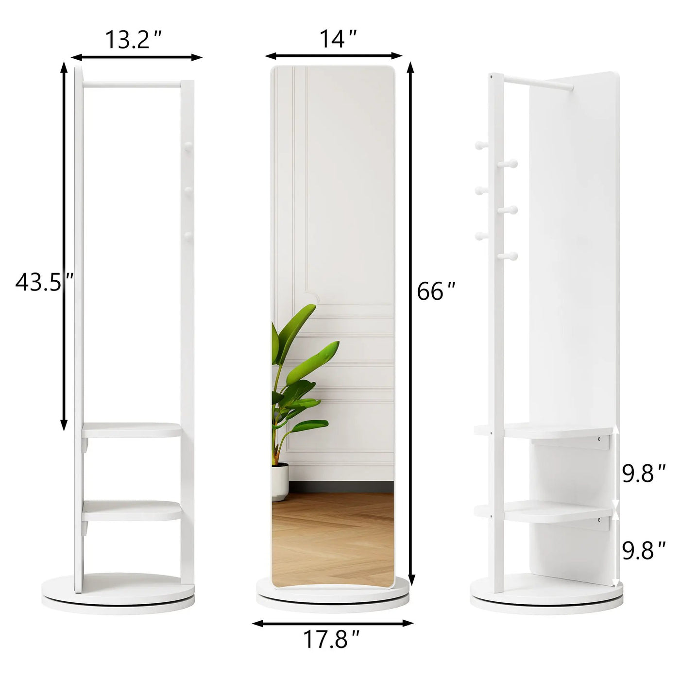 3 In 1 Multifunctional Full-Length Clothing Mirror by HouseOfZazla