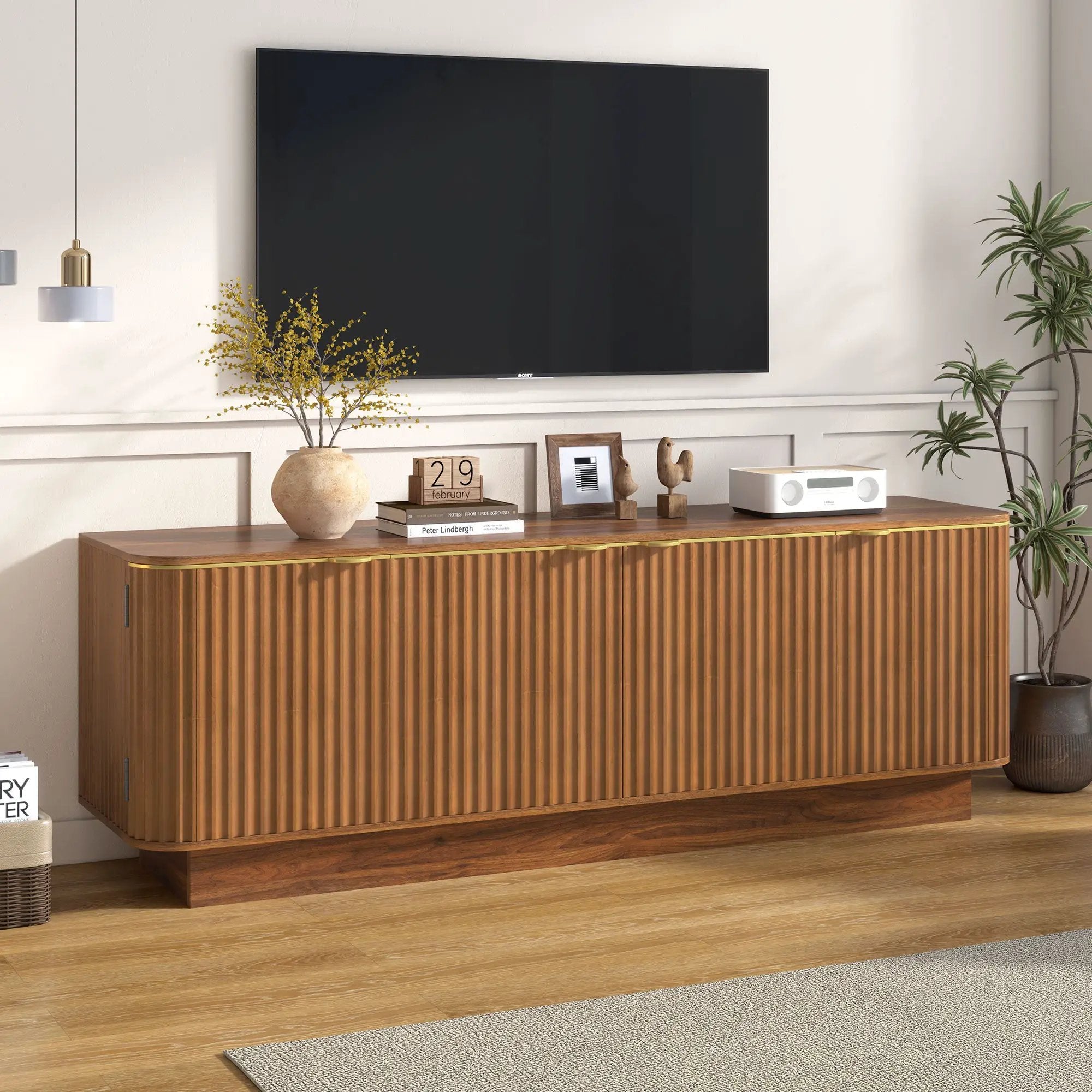 Vibe Haus Mid-Century Modern TV Stand for 70 Inch TV by HouseOfZazla