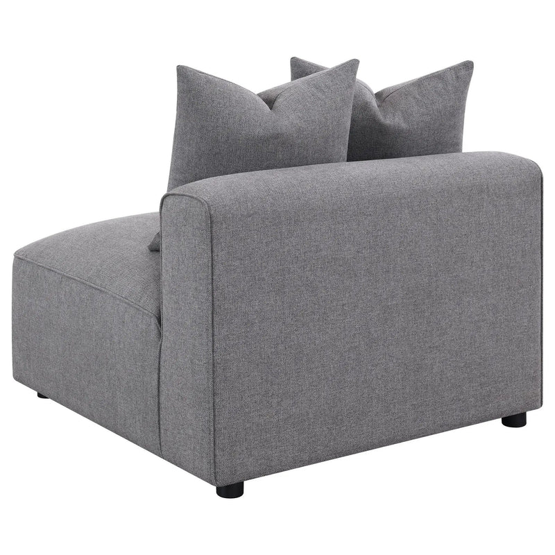 Jennifer Upholstered Armless Chair Grey by Unique Piece Furniture