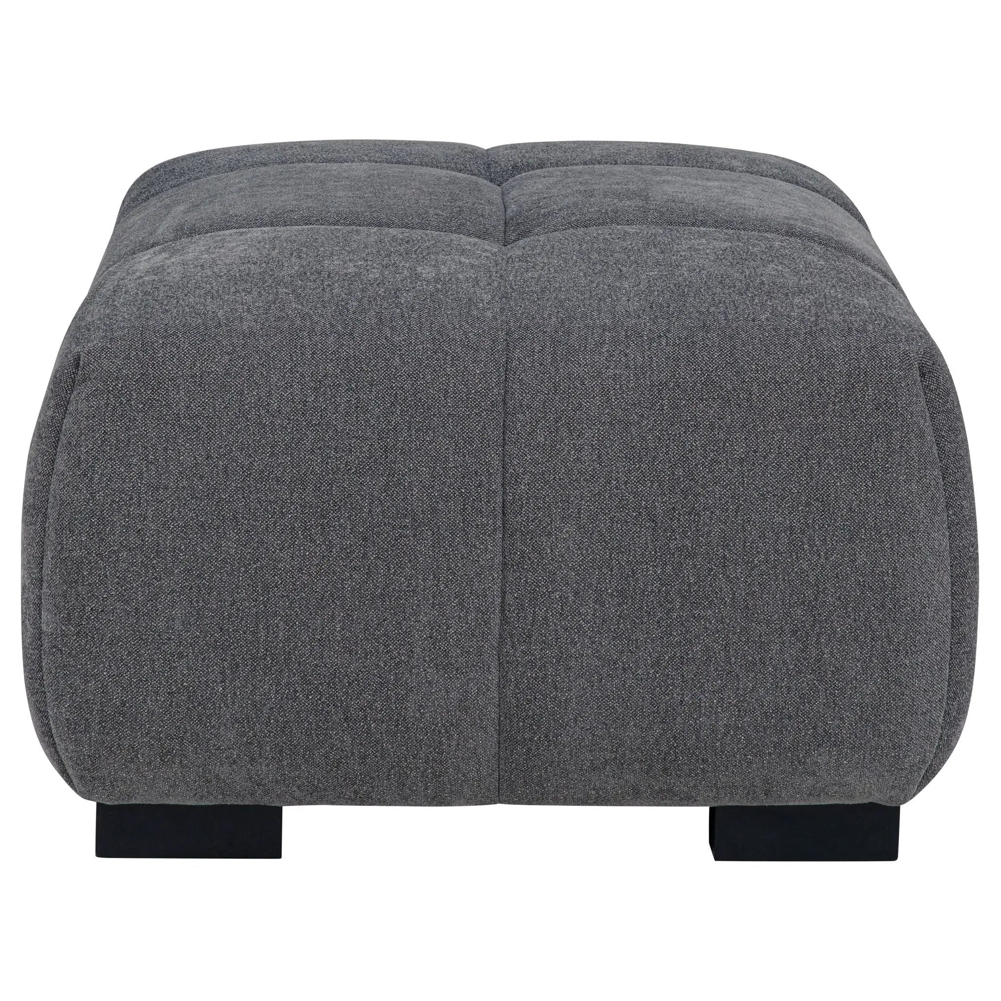 Octavia Upholstered Rectangular Ottoman Charcoal Grey by Unique Piece Furniture