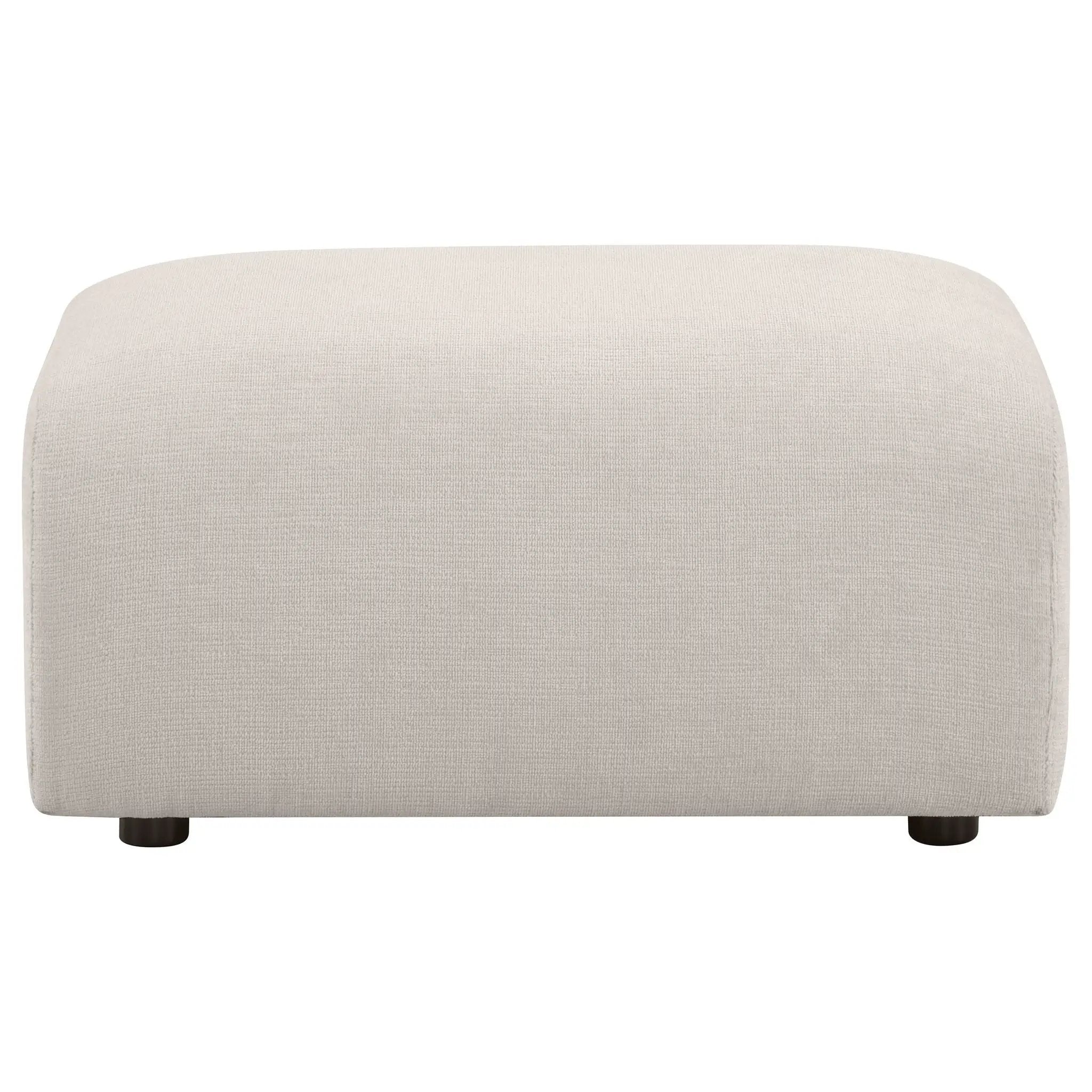Burnett Chenille Upholstered Ottoman Ivory by Unique Piece Furniture