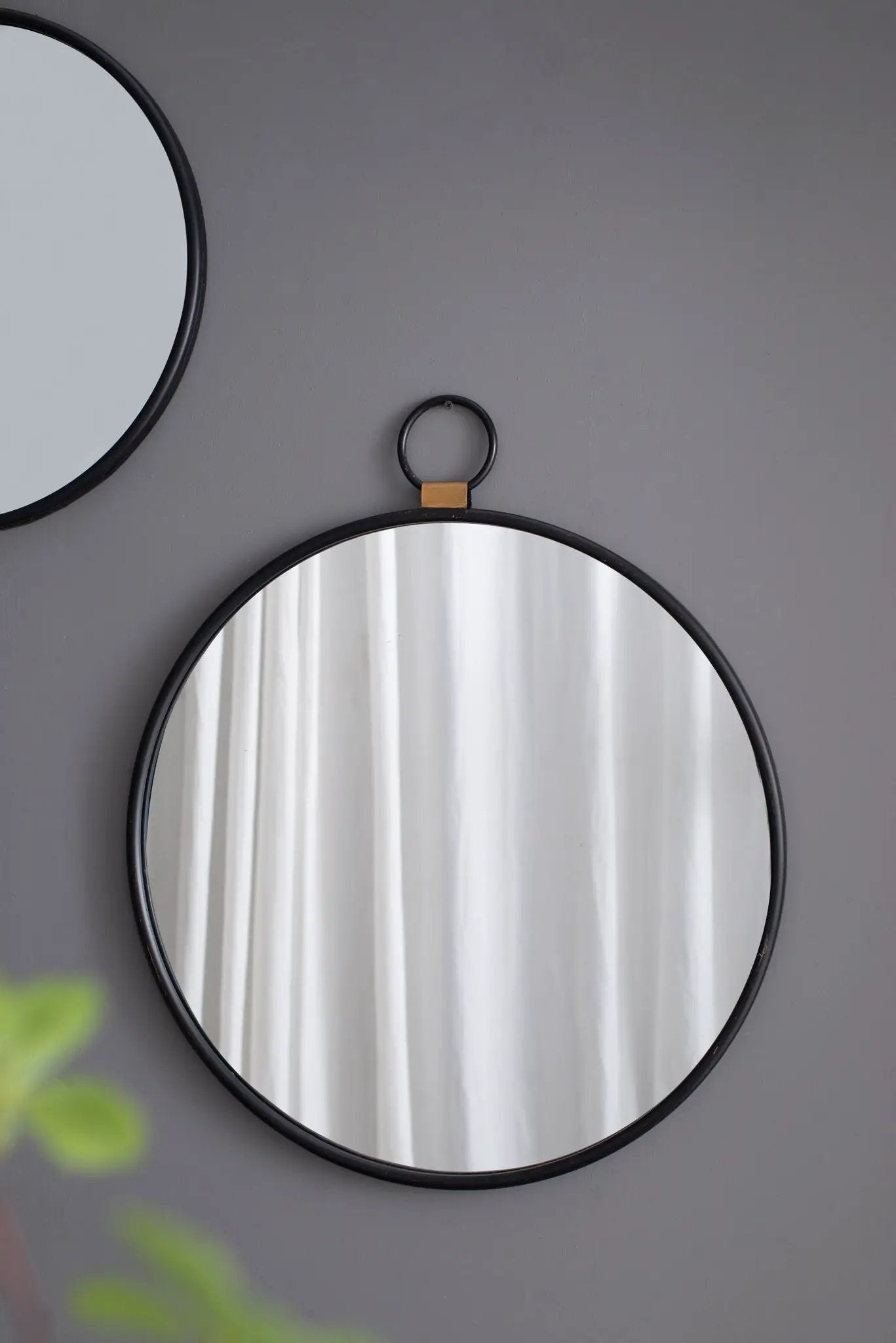 Wall Mirror With Frame, Contemporary Minimalist Accent Mirror For Living Room, Foyer, Entryway, Bedroom - Black by HouseOfZazla