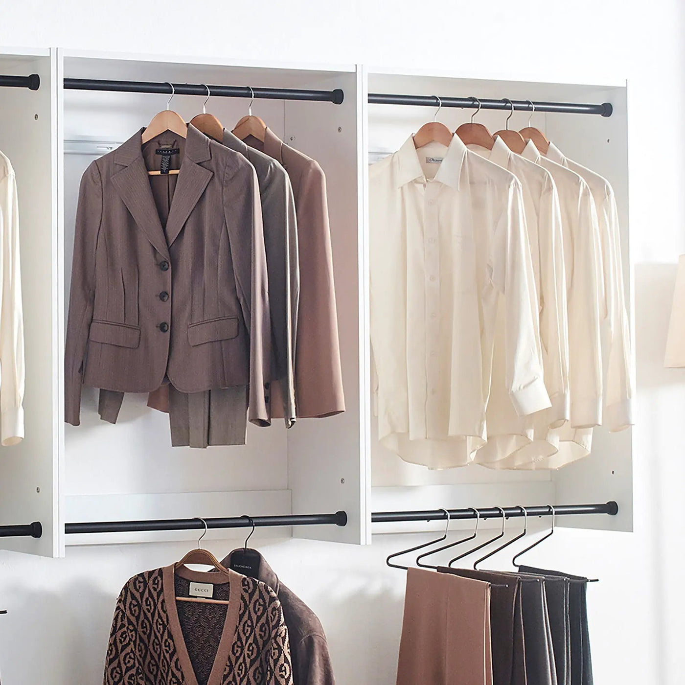 Devi - Wall Mounted Wood Closet System, Modular Units by HouseOfZazla