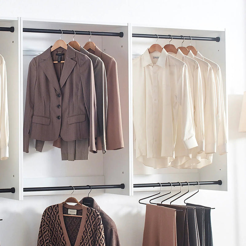 Devi - Wall Mounted Wood Closet System, Modular Units by HouseOfZazla