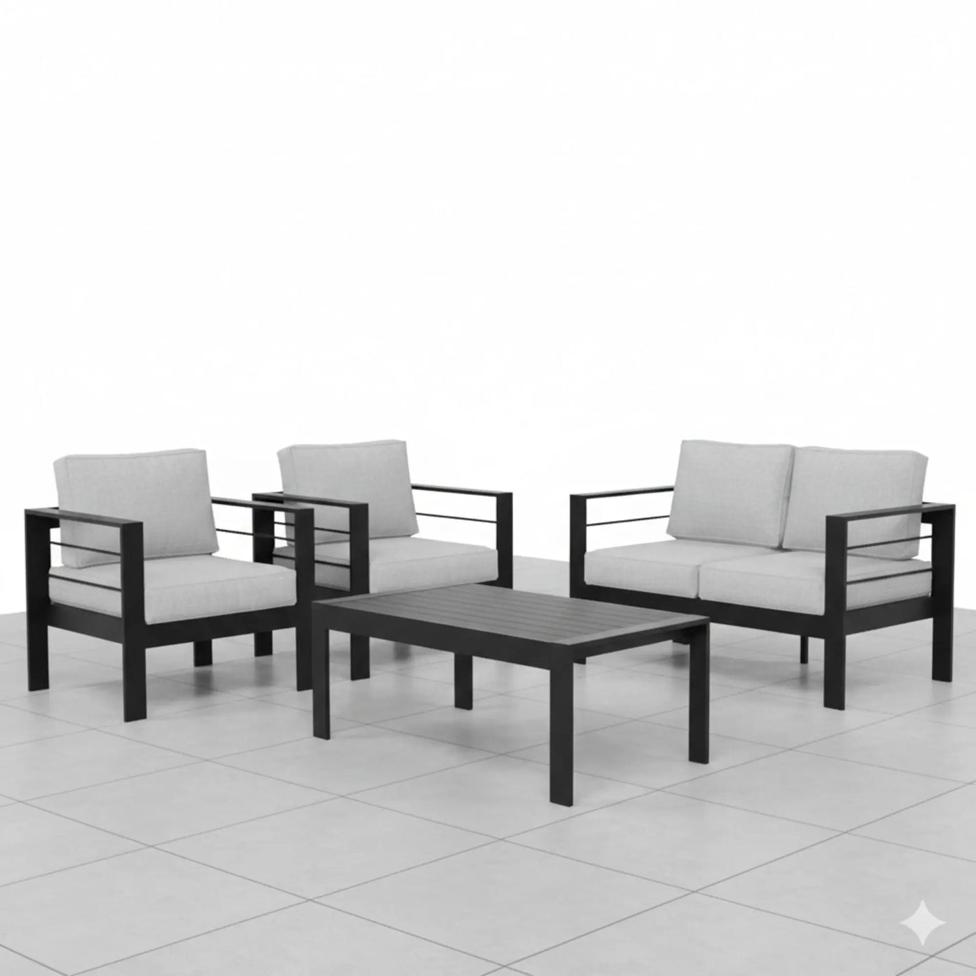 Outdoor Patio Set, All-Weather With Thick Cushions by HouseOfZazla