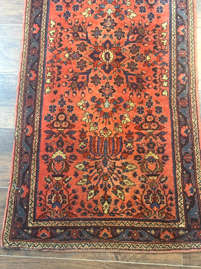 Antique Persian Sarouk Rug 2x4, Red, Fine 260 KPSI by Jewel Rugs