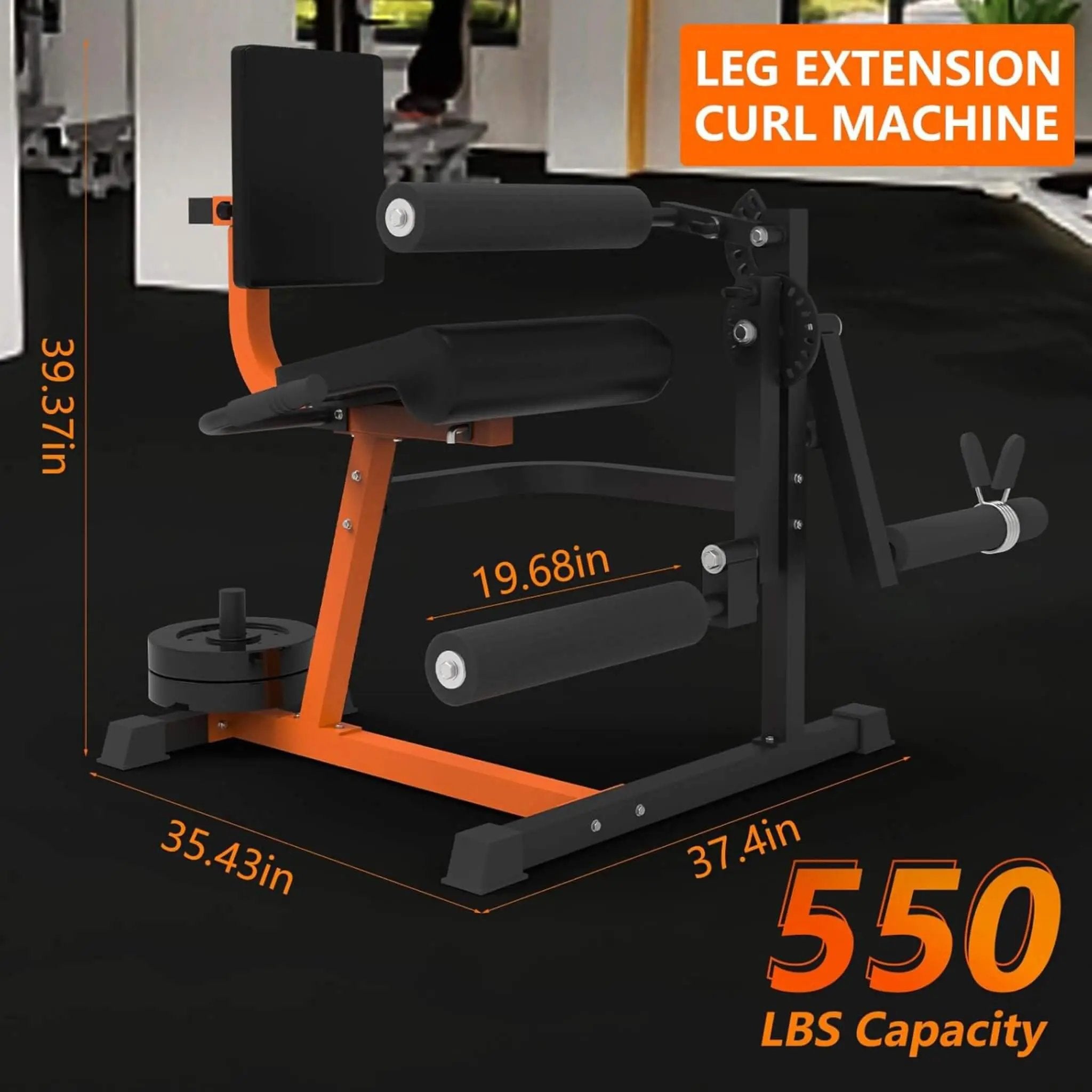 Rovix 550LBS Adjustable Lower Body Leg Extension And Curl Machine (SAK16390) by SAKSBY WHOLESALE