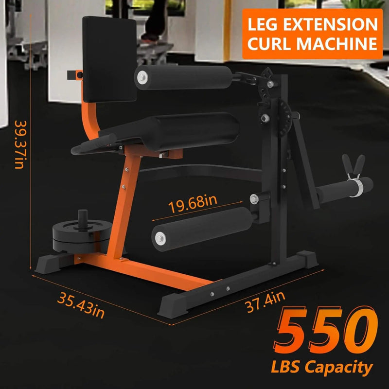 Rovix 550LBS Adjustable Lower Body Leg Extension And Curl Machine (SAK16390) by SAKSBY WHOLESALE