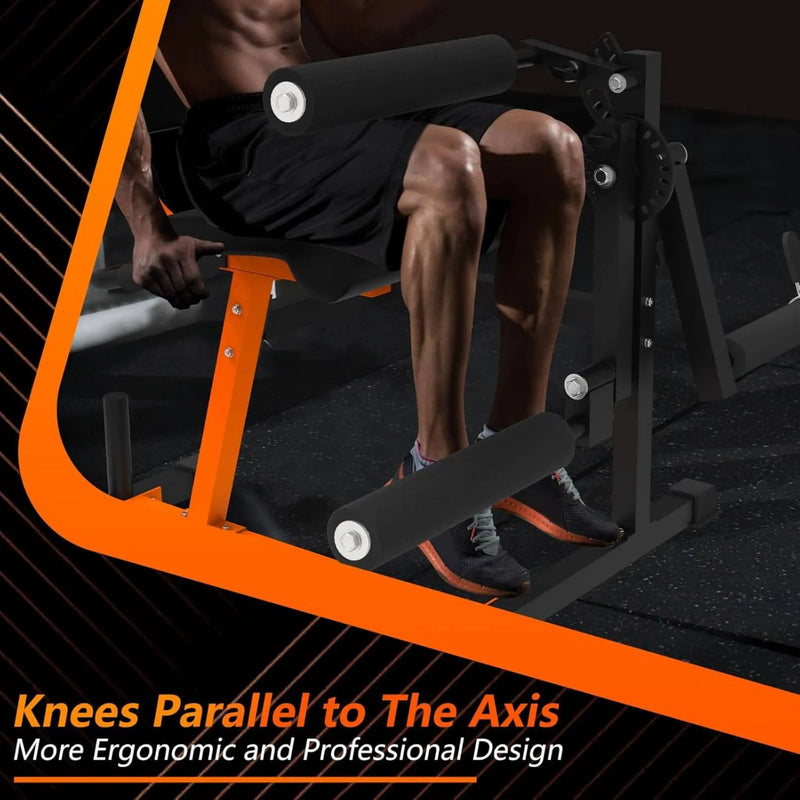 Rovix 550LBS Adjustable Lower Body Leg Extension And Curl Machine (SAK16390) by SAKSBY WHOLESALE