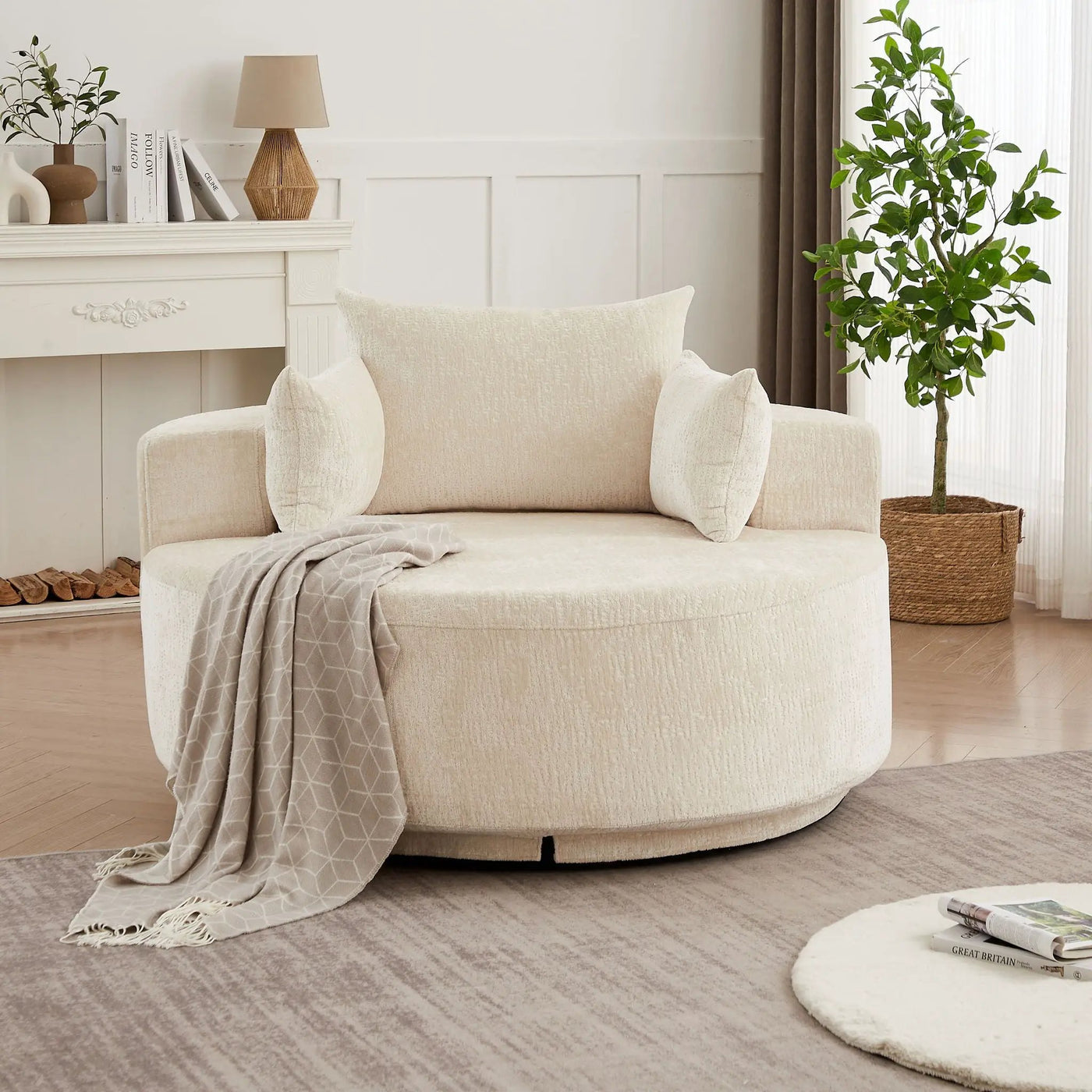 Single 360 Degree Swivel Chair For Living Room by HouseOfZazla